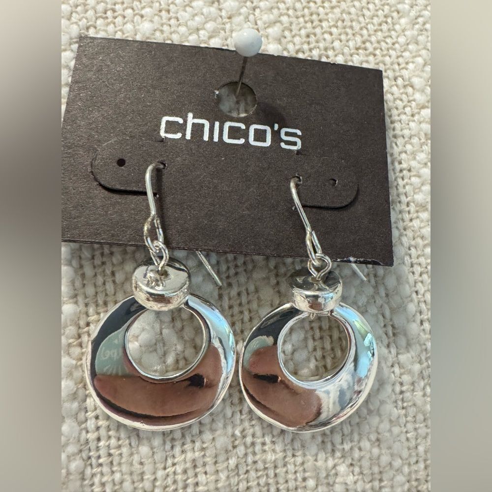 0233-Chico's Silver Dangle Earrings